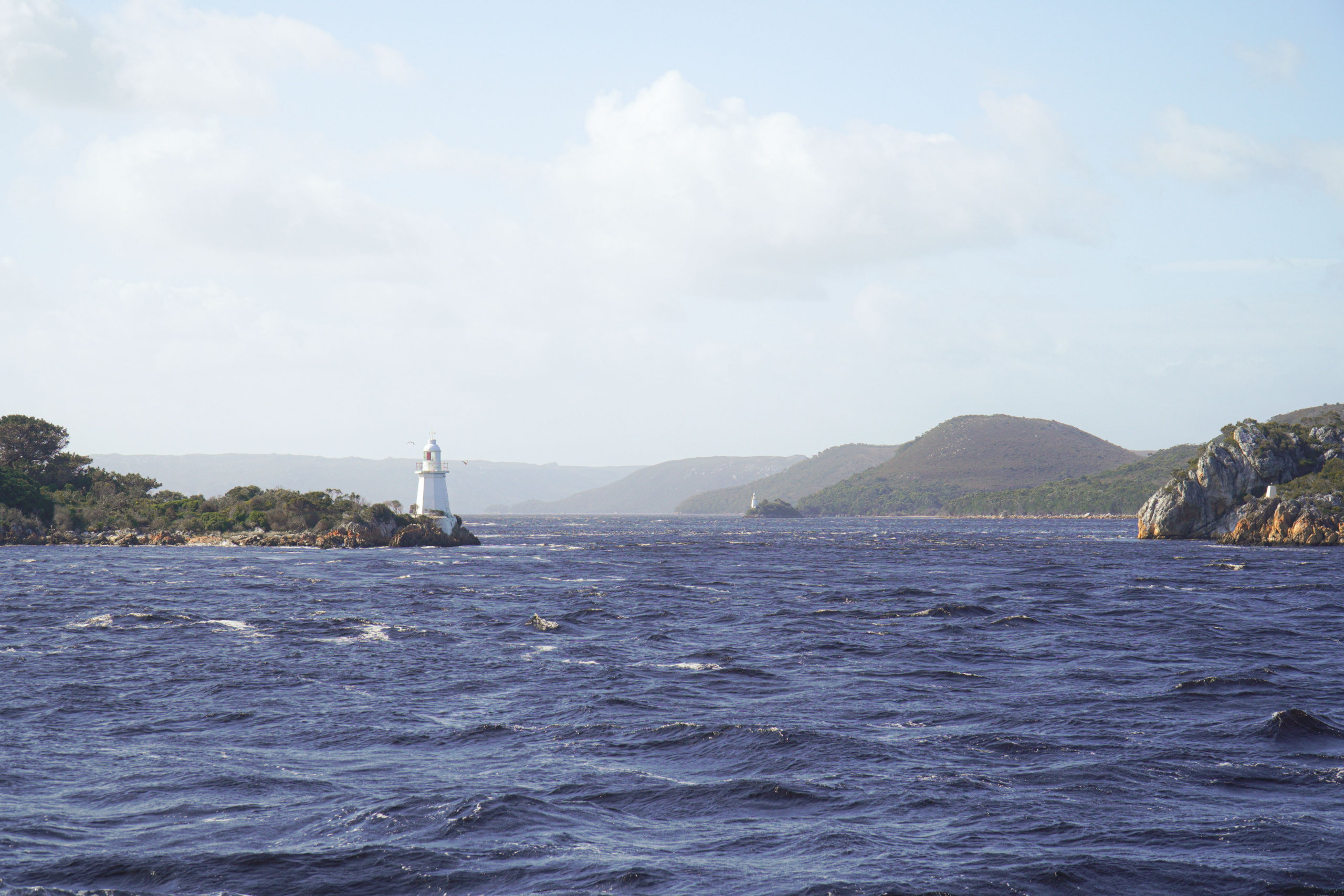 Tasmania lighthouse channel sailing Australia