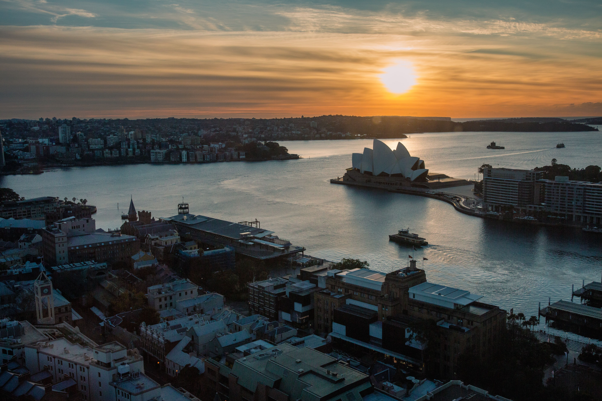 Sydney Harbour at sunset — Australasia charter region