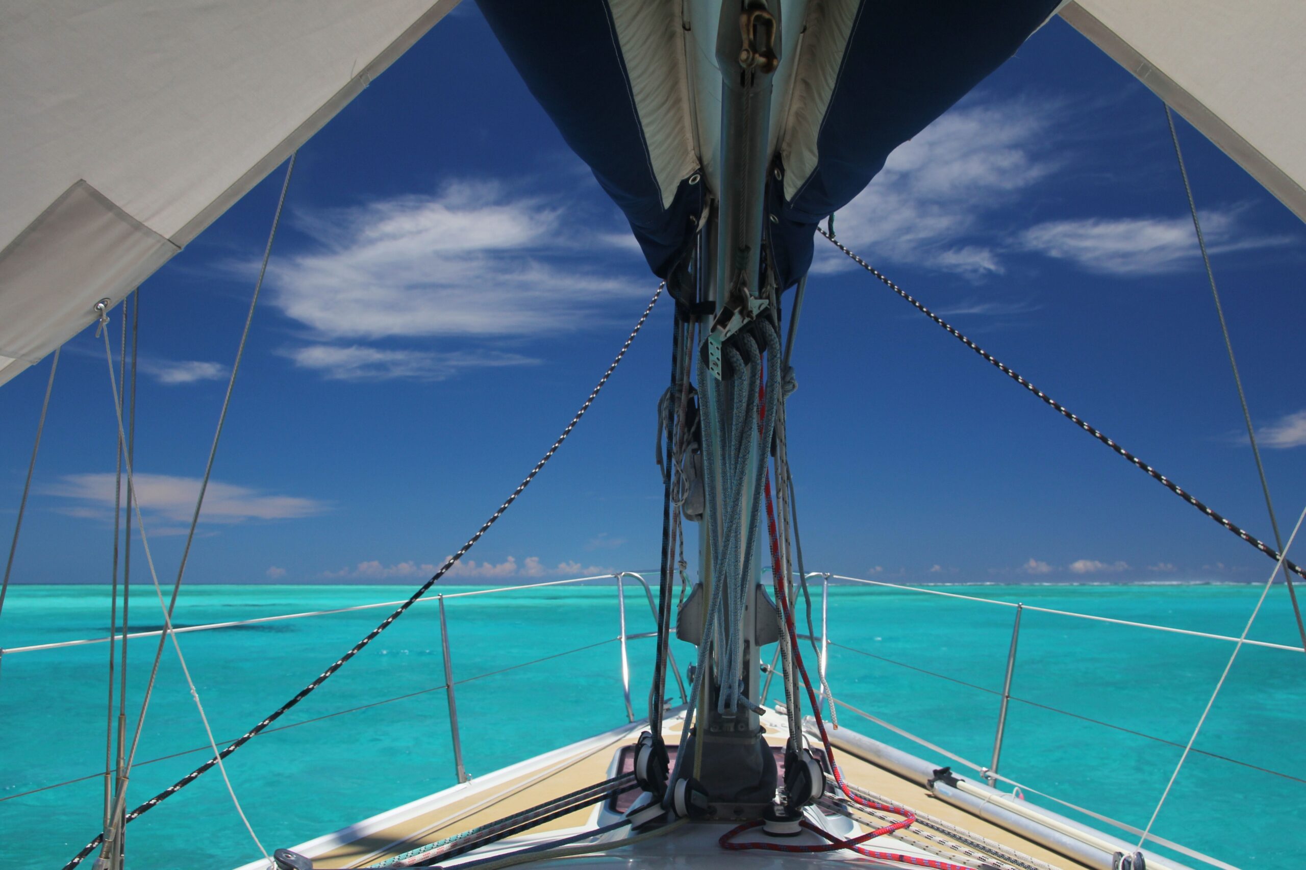 Sailboat New Caledonia lagoon Melanesia